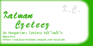kalman czelecz business card